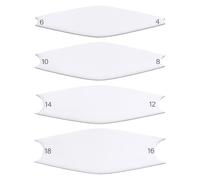 FINGERINSPIRE 4 Pcs Pottery Trimming Textured Art Tools With 4-18 Scale 4 Styles Acrylic Clay Wedging Board Set for Ceramics, Sculpting & Carving White Pottery Foot Shaper & Prep Tools for Clay Crafts