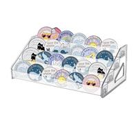 FINGERINSPIRE 4 Tier Acrylic Riser Display Stands 31x15x11cm Clear Acrylic Badge Display Shelves Makeup Organizer Perfume Organizer Display Shelf for Figure Anime Badge Cupcake Candy Food