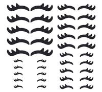 FINGERINSPIRE 40 Pairs Felt Eyelashes for Crochet Stuffies and Plushies 4 Sizes Black Color Eyelash Applique Patches Felt Craft Doll Eyes DIY Doll Puppet and Plush Animal Making Supplies