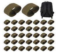 FINGERINSPIRE 40 Pcs Elastic Belt Keepers Dark Green Nylon Loop Keepers 40x20x3.6mm Military Webbing Holders Tactical Strap Clips Elastic Nylon Backpack Strap for Backpack Straps and Gear Organization