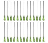 FINGERINSPIRE 40PCS 14G Blunt Tip Dispensing Needle with Luer Lock 68mm Dark Olive Green Plastic Fluid Precision Blunt Needle Dispense Tips with 304 Stainless Steel Pin for Refilling Liquid Inks Glue