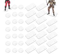 FINGERINSPIRE 40PCS Action Figure Stand Bases Rectangular/Round Clear Acrylic Model Display Support Stand Assembly Display Holder Accessories for most 6 inch Action Figure Model Collectibles
