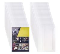 FINGERINSPIRE 40pcs Clear Book Covers Fit for A5 Size Books, Clear Plastic Waterproof Covers Protector Against Dust Wear Resistant Paperback Exercise Book Covers for Home Office Books