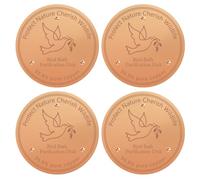 FINGERINSPIRE 4PCS Copper Bird Bath Disk 99.9% Pure Copper Disks 10cm Natural Algae Prevention Three-Point Support Bird Bath Accessories for All Season Outdoor Indoor Birds Water Purification
