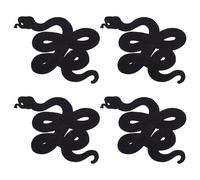 FINGERINSPIRE 4Pcs Mamba Snake Embroidered Patches Mamba Snake Iron on Applique Black Snakes Embroidery Sewing Patch Polyester Snake Cloth Patches Clothing Repair Decor Patch for Jean Jackets Cloth