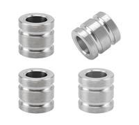 FINGERINSPIRE 4PCS Paracord Beads 10x10mm Platinum Color Titanium Crafting Beads for Bracelet Making, Durable Outdoor Column Bead Lanyard DIY Accessories with Smooth 6mm Center Hole