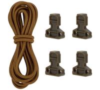 FINGERINSPIRE 4PCS Plastic Cord Locks with 3mm In Diameter 180cm Coffee Color Elastic Shock Cord Heavy Stretch Round String Nylon Pull Tab Accessories for DIY Crafts Outdoor Tactical Functional Bag