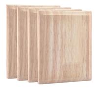 FINGERINSPIRE 4PCS Unfinished Wood Plaque 125x155x16.5mm Rectangle Wooden Blank Signboards Natural Wood Crafts for Painting Carving Burning DIY Crafts Boards for Home Decoration Projects