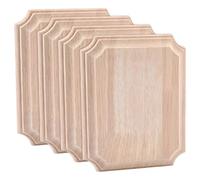 FINGERINSPIRE 4Pcs Unfinished Wooden Plaque 153x122x17mm Rectangle Blank Wooden Signs Burlywood Color Unfinished Wood Craft Base Decorative Hanging Plaques for Home Decor and DIY Craft