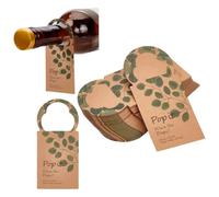 FINGERINSPIRE 50 Pcs Pop It When She Pops Mini Champagne Baby Shower Tags, Bottle Tags, Paper Glass Label, Wheat Glass Charms for When Baby Arrives