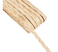 FINGERINSPIRE 52.5 Yards Wheat Straw Ribbon for Hat Making 3/8 inch Wide Millinery Hat Straw Braid Ribbon Blanched Almond Color Natural Wheat Straw Hat Making DIY Craft Accessories