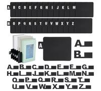 FINGERINSPIRE 52 Pcs A-Z Alphabet Record Organizer 2 Styles PP Plastic Dividers with Alphabetical Index Tabs Black Album Storage Dividers for DVD CD File Albums Library Book Storage Document Indexing