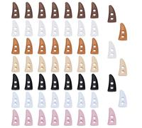 FINGERINSPIRE 56 Pcs Mini Resin Horn Buttons 7 Colors 15x7.5mm 2-Hole Tiny Sewing Horn Toggle Buttons Perfect for DIY Mini Clothes, Crafting, and Miniature Projects for Hobbyists and Crafters