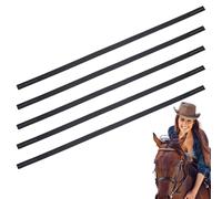 FINGERINSPIRE 5Pcs PU Leather Straps for DIY Horse Harness Strap Making 550x14x2.5mm Black Smooth Replacement Imitation Leather Crown Replacement Break Away Crown Strap for Breakaway Halter