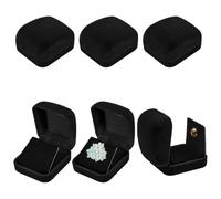 FINGERINSPIRE 6 Pcs Black Velvet Badge Package Boxes 30mm Single Lapel Badge Display Holders Rectangle Medal Lapel Pin Storage Boxes Velvet Challenge Coin Presentation Displays for Collectors