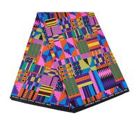 FINGERINSPIRE 6 Yards Cloth African Fabric by The Yard 45inch Wide Colorful Kente Wax Printed Polyester Fabric Ethnic Style Patchwork Fabric for Party Dress DIY Crafts Garment Accessories