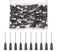 FINGERINSPIRE 60 Pcs 16G Blunt Tip Dispensing Needle with Luer Lock 42.5mm Long Gray Plastic Fluid Precision Blunt Needle Dispense Tips with 201 Stainless Steel Pin for Refilling Liquid Inks Glue