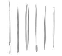 FINGERINSPIRE 6PCS Clay Sculpting Tools Stainless Steel Polymer Clay Sculpting Detail Tool Kit Double-Ended Wax Carving Tools Set for Artists DIY Craft Miniature Modeling