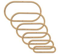 FINGERINSPIRE 6PCS Stained Glass Oval Layout Frame 6 Sizes Glass Maker Templates MDF BurlyWood Color Sheet Boards for Stained Glasses Oval Shape Making Tool for DIY Crafts Handwork Project Making