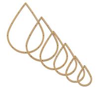 FINGERINSPIRE 6PCS Stained Glass Teardrop Layout Frame 6 Sizes Glass Maker Templates MDF BurlyWood Color Sheet Boards for Stained Glasses Teardrop Shape Making Tool for DIY Crafts Handwork Project