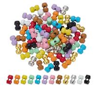 FINGERINSPIRE 72Pcs 1-Hole Mini Alloy Horn Buttons, 6x4mm 12 Colors Tiny Sewing Toggle Button with a 1.2mm Hole Horn Shaped Toggle Alloy Button Coats Buttons Replacement for Clothing Sewing DIY Craft