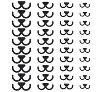 FINGERINSPIRE 80 Pcs Felt Animal Mouth Patches for Crochet Stuffies and Plushies 4 Sizes Black Color Felt Craft Mouth Pieces Sewing Applique DIY Doll Puppet and Plush Animal Making Supplies