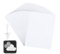 FINGERINSPIRE 80PCS White Felt Fabric for Embroidery 148x199mm Needle Felting Fabric Sheets Crafting Material for DIY Projects Large Rectangle Felt Cloth Hand Embroidery Sewing Art Supplies