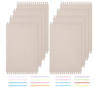 FINGERINSPIRE 8PCS Cardboard Weaving Looms & 16PCS Safety Plastic Sewing Needles, Wide Card Loom Weaving Boards Loom Tools for Beginners Knitting Crochet Tapestry Handmade Arts Crafts，25x15cm