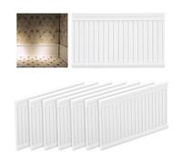 FINGERINSPIRE 8PCS Plastic Miniature Wall Panels 45x78mm White Miniature Room Decor for Mini House Wainscoting Vintage Rectangular Wall Trim DIY Decor for 1:12 Scale Interior Projects