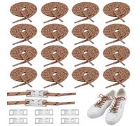 FINGERINSPIRE 8Pcs Shoe Lace Tag with 8 Pairs Polyester Cord Shoelaces 29.5x10x3mm Alloy Rectangle Detachable Shoelace Decorations Shoe Lace Charms for Boots, Work Boots & Hiking Shoes Men Women