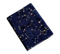FINGERINSPIRE A5 Fabric Book Sleeve Cover Protector 210x155mm Reusable Polyester Marine Blue Paperback Book Cover Portable Dustproof Rectangle Book Protector with Star for School Library Student