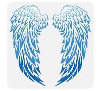 FINGERINSPIRE Angel Wings DIY Stencil 30x30cm Reusable Angel Wings Pattern Template for Painting on Wood Wall Fabric Paper Furniture