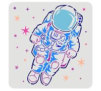 FINGERINSPIRE Astronaut Stencil 30x30cm, Space Theme Drawing Stencil Large Stencil Template with Star, Reusable DIY Stencils for Furniture, Fabric, Canvas, Wood, Floor, Wall, Flat Crafts