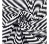 FINGERINSPIRE Black White Stripes Cotton Fabric - 1.09 Yard/1m, 1.6m Wide - Sewing Rectangle With Strip Pattern for Doll Clothes, Craft, Netherlands Striped by The Yard