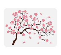 FINGERINSPIRE Cherry Blossom Tree Stencil 29.7x21cm Large Flower Cherry Painting Stencils Plastic Reusable Tree Branches Cherry Floral Stencils Drawing Template for Home Wall Furniture Windows Decor