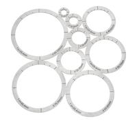 FINGERINSPIRE Circle Cutting Template Tools 201 Stainless Steel Leather Corner Punch Set Round Leather Corner Ruler Template Cutting Measurement Tools for Drawing Drafting Craft Projects DIY Tool