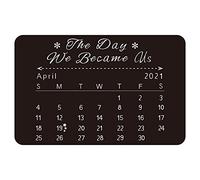 FINGERINSPIRE Custom Special Date Wallet Cards 85x55mm Personalized Calendar Engraved Wallet Insert Card for Boyfriend Girlfriend Husband Wife - The Day We Became Us(Black)