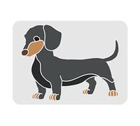 FINGERINSPIRE Dachshund Stencil 29.7x21cm Large Reusable Pet Dog Drawing Stencil Animal Lover DIY Template, Cute Dachshund Dog Stencils for Painting Home Decoration DIY Crafts