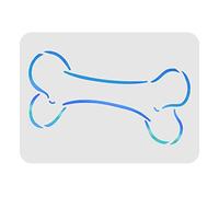 FINGERINSPIRE Dog Bone Stencil Template 29.7x21cm Plastic Dog Bone Pattern Drawing Painting Stencils Rectangle Reusable Stencils for Painting on Wood, Floor, Wall and Tile