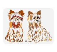 FINGERINSPIRE Dog Yorkshire Stencil for Painting 21x29.7cm Large Cute Yorkshire Dog Drawing Template Animal Theme for Home Wall Floor Decoration