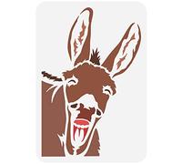 FINGERINSPIRE Donkey Stencil 21x29.7 cm Reusable Animals Stencils Template Plastic Donkeys Portrait Painting Stencil Large Funny Donkey Stencils for DIY Painting Wall Furniture Crafts Decor