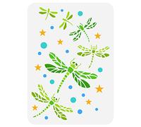 FINGERINSPIRE Dragonfly Firefly Painting Stencil 21x29.7cm Reusable Flying Dragonfly Stencil DIY Firefly Star Painting Template Animal Stencil for Painting on Wood, Floor, Wall and Furniture