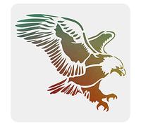 FINGERINSPIRE Eagle Stencil Decoration Template 30x30cm Plastic Eagle Drawing Painting Stencils Square Reusable Stencils for Create DIY Eagle Crafts and Decor