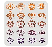 FINGERINSPIRE Evil Eye Stencil 30x30cm Reusable Evil Eyes Pattern Drawing Stencil Devil's Eye Painting Template Eyes Stencil for Painting on Wall, Canvas, Tile, Furniture and Paper