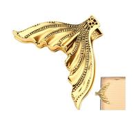 FINGERINSPIRE Fish Tail Book Clip Reading Marker 67.5x99.5x31mm Antique Golden Alloy Fishtail Clips Multifunctional Paper Storage Clip Journal Clips to Hold Paper Open Reading Accessories for Office