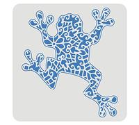 FINGERINSPIRE Frog Stencil 30x30cm DIY Mandala Template - Plastic Pattern Reusable for Painting on Wood Floor Wall - Home Decor