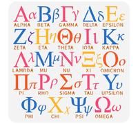 FINGERINSPIRE Greek Text Painting Stencil 30x30cm Reusable Greek Letter Pattern Drawing Template Alpha Beta Gamma Delta Phi Sigma Decor Stencil for Painting on Wood Wall Scrapbook Furniture