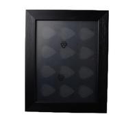FINGERINSPIRE Guitar Pick Display Frame 161x201x24.5mm Black Resin and Platsic Picks Holder Case Rectangle Pick Organized Storage for Music Picks Desktop Display Guitar Studio Decor