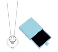 FINGERINSPIRE Heart Ring Holder Necklace 41.5cm Golden Stainless Steel Ring Keeper Necklaces with Chains Love Heart Pendant Ring Saver Chain with a gift box for Wedding Mom Wife Nurse Doctor