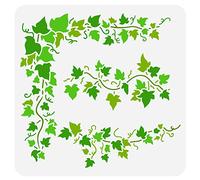 FINGERINSPIRE Ivy Painting Stencil 30x30cm Hollow Out Vine Leaves Craft Template Reusable Wall Border Leaf Stencil Plastic PET Plant Template for Wall, Tiles, DIY Scrapbook, Photo Album